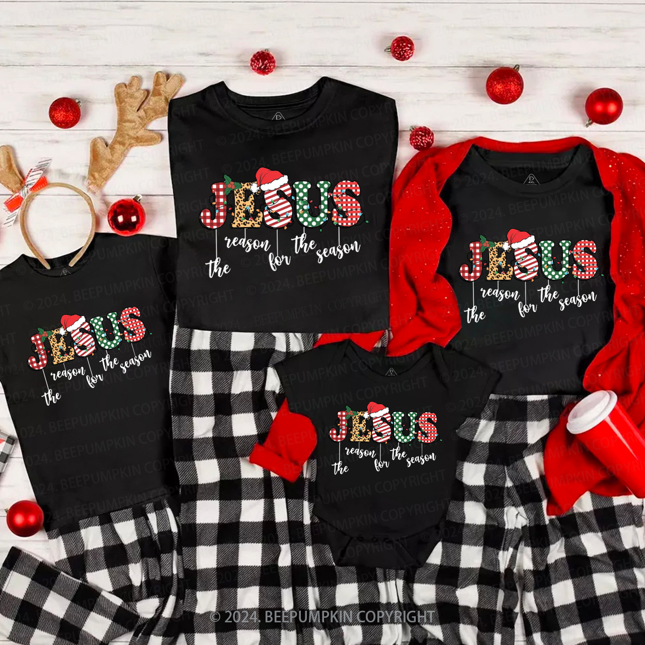 Jesus Christmas Christ Christmas Matching T-Shirts
