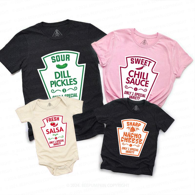Halloween Condiment Family Matching Shirts
