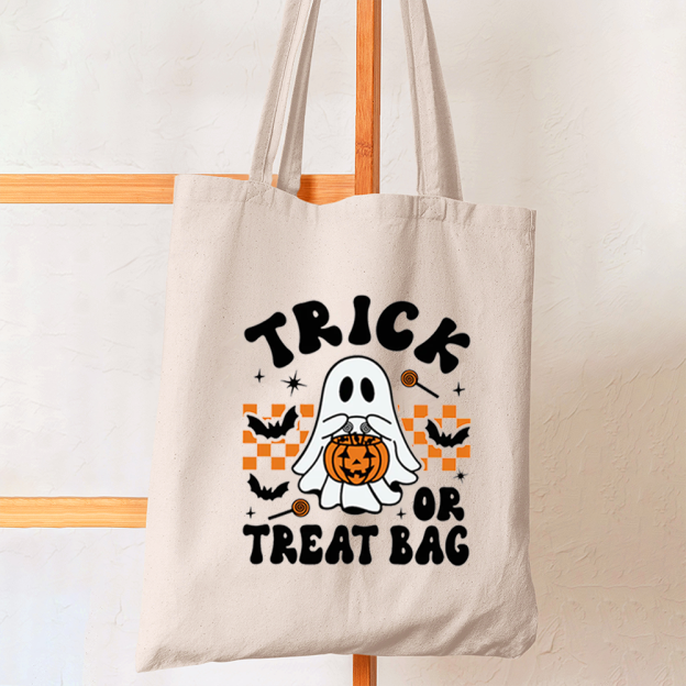 Trick Or Treat Halloween Ghost Tote Bag