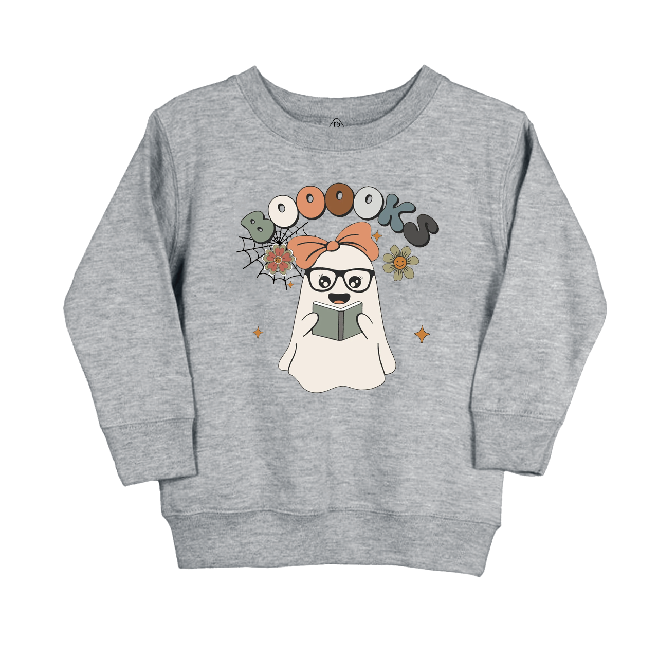 Girl Boooks Cute Ghost Halloween  Kids Sweatshirt