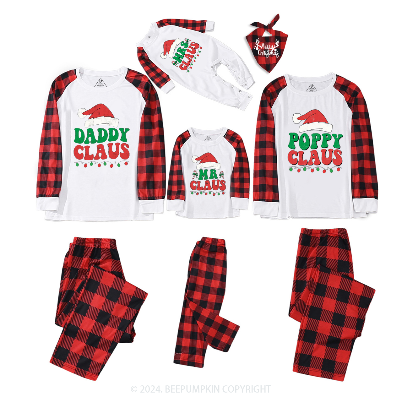 Family Claus Matching Pajamas Beepumpkin