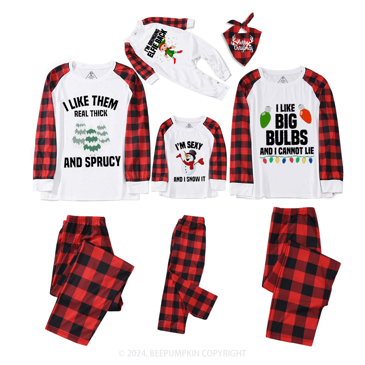 Funny Christmas Matching Pajamas Beepumpkin