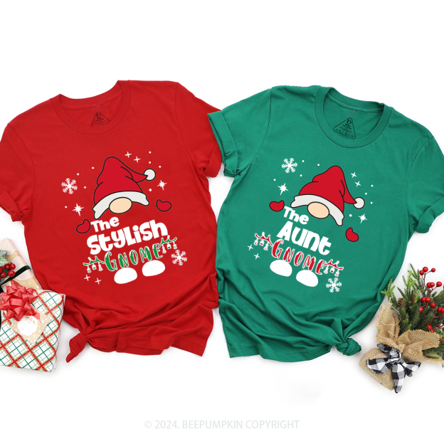 Christmas Custom Gnome Matching T-Shirts Beepumpkin