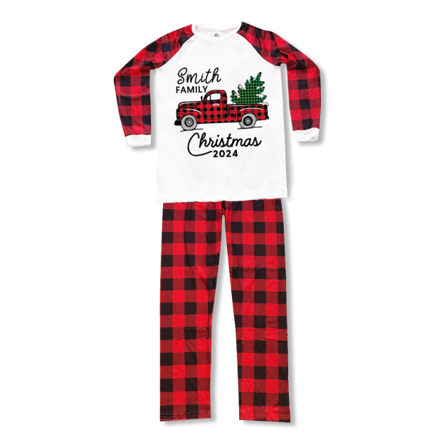 Christmas Truck And Tree Family Matching Pajamas