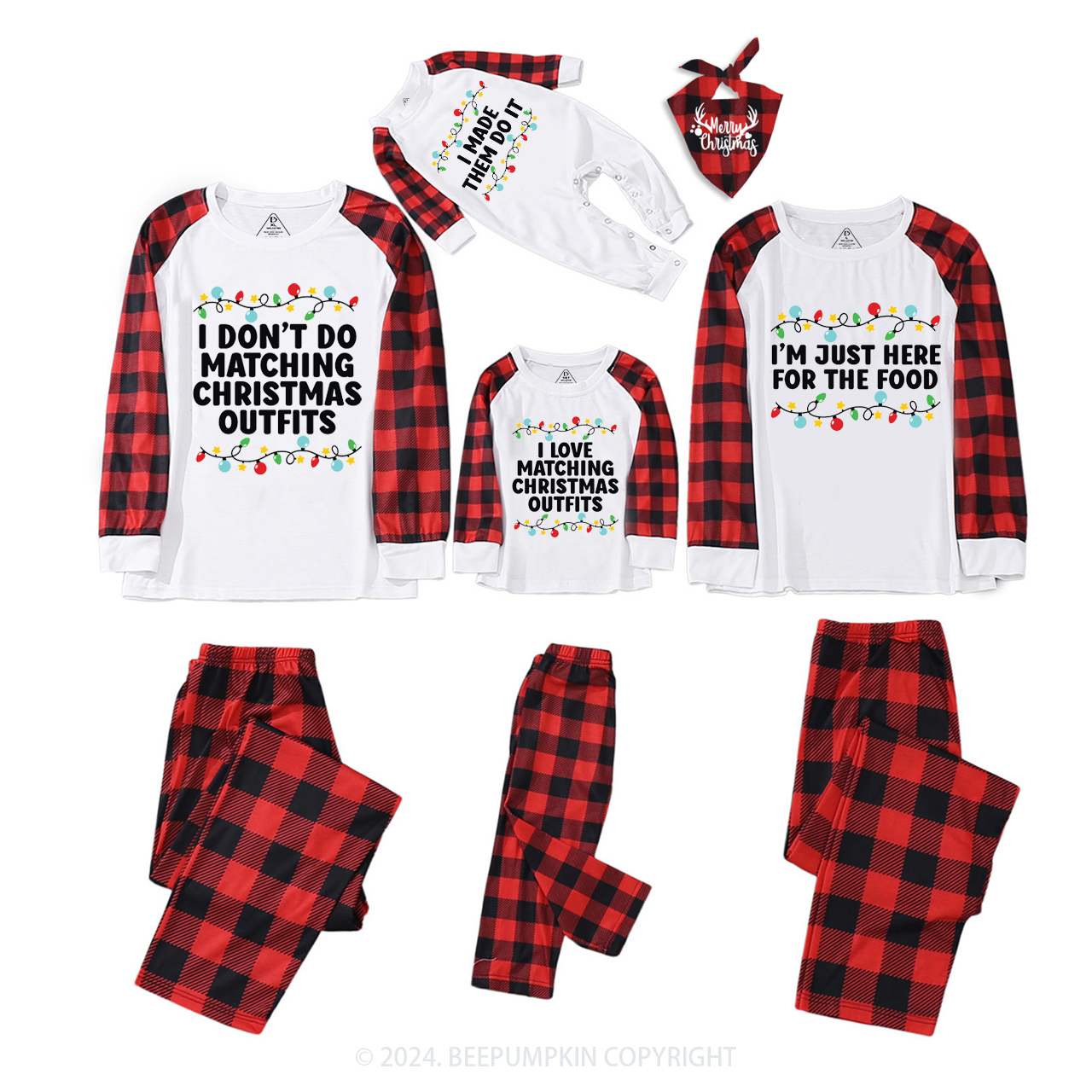 Family Funny Matching Pajamas Beepumpkin