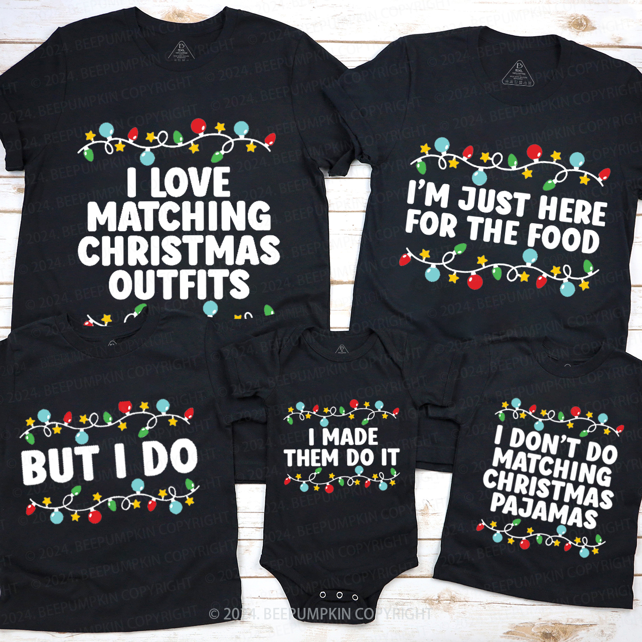 Family Funny Christmas Family Matching T-Shirts Beepumpkin