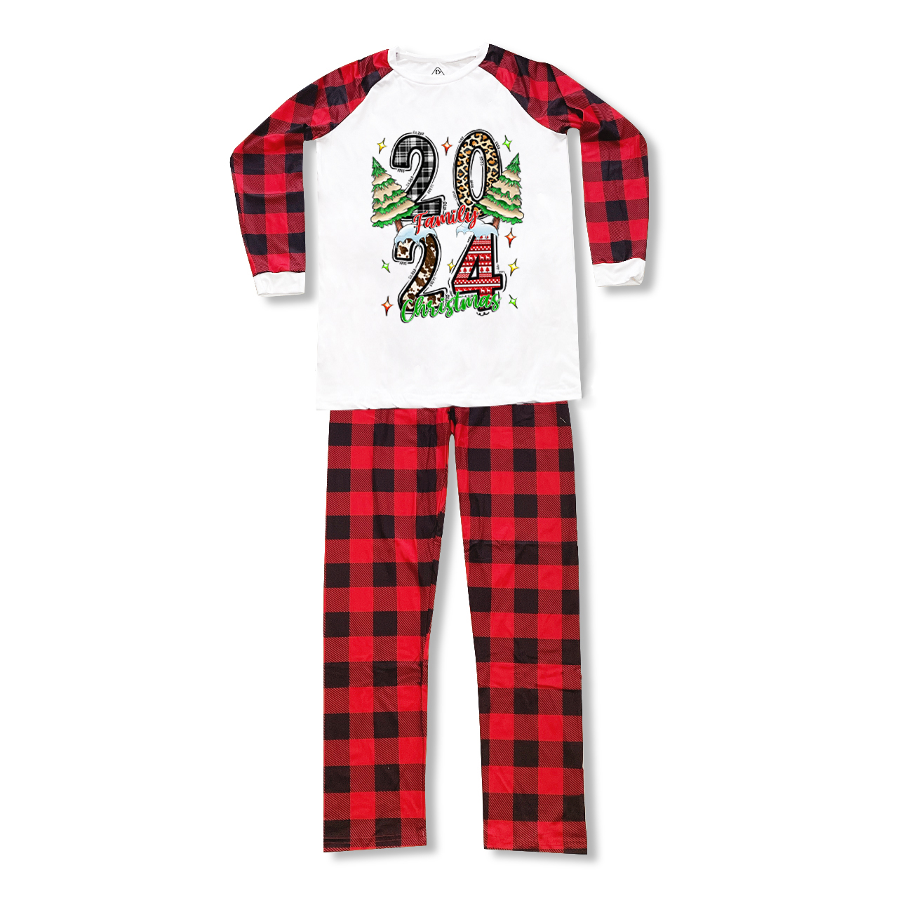 Snow & Tree Merry Christmas Family Matching Pajamas Beepumpkin