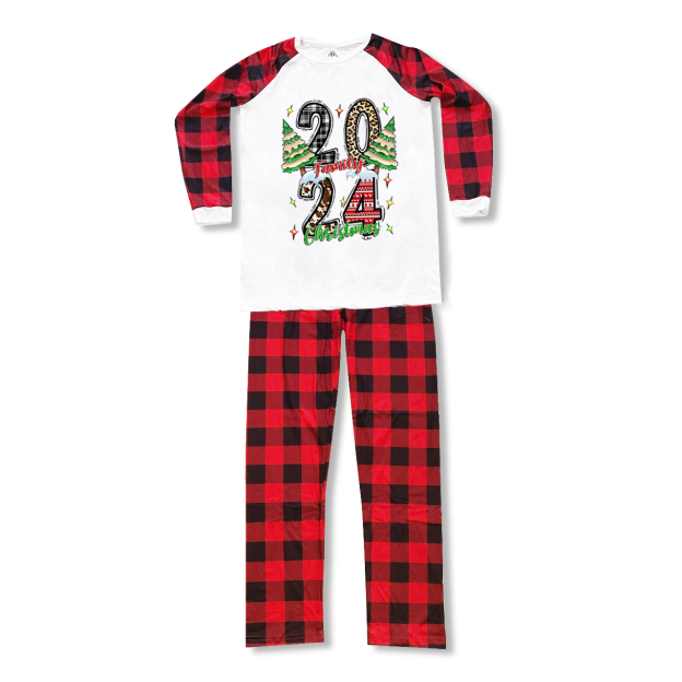 Snow & Tree Merry Christmas Family Matching Pajamas Beepumpkin