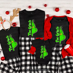 Image of Personalized The Grinch Novelty Matching T-Shirts Beepumpkin