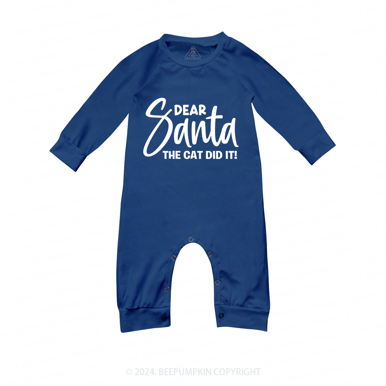 Christmas Dear Santa Matching Blue Pajamas Beepumpkin