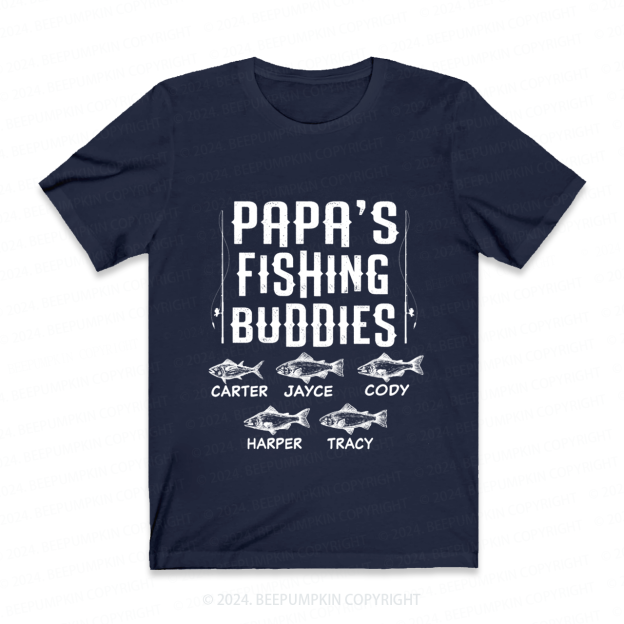 Personalized Papa's Fishing Buddies Gift Shirt Beepumpkin