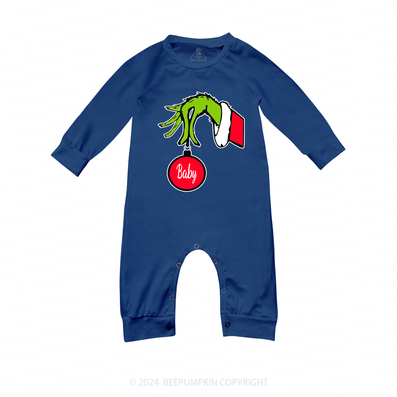 Red Bulb Christmas Family Matching Blue Pajamas Beepumpkin