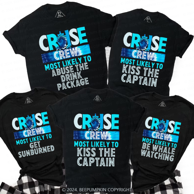 Most Likely To Matching Cruise Squad Family Matching T-Shirts 