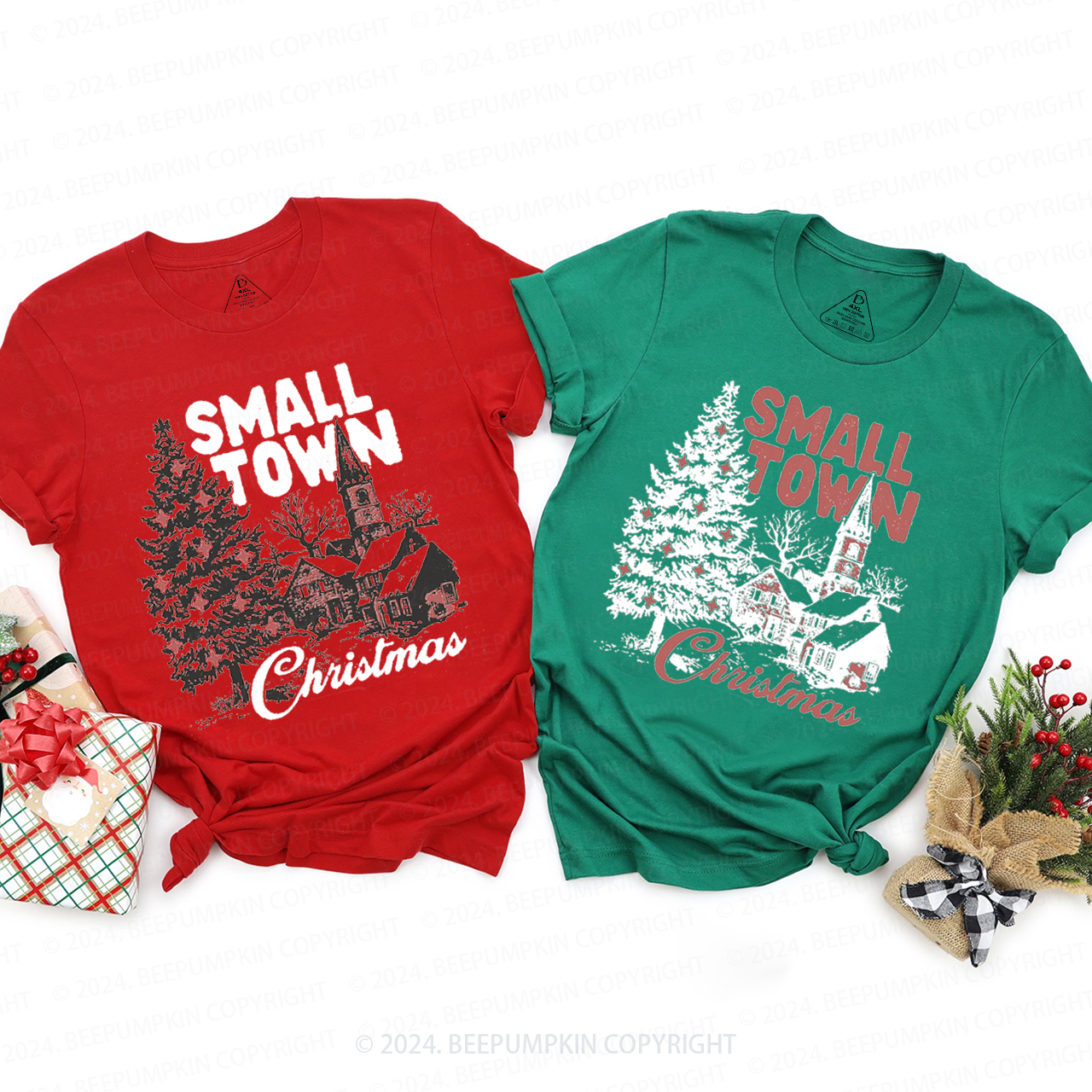 Retro Christmas Matching T-Shirts Beepumpkin