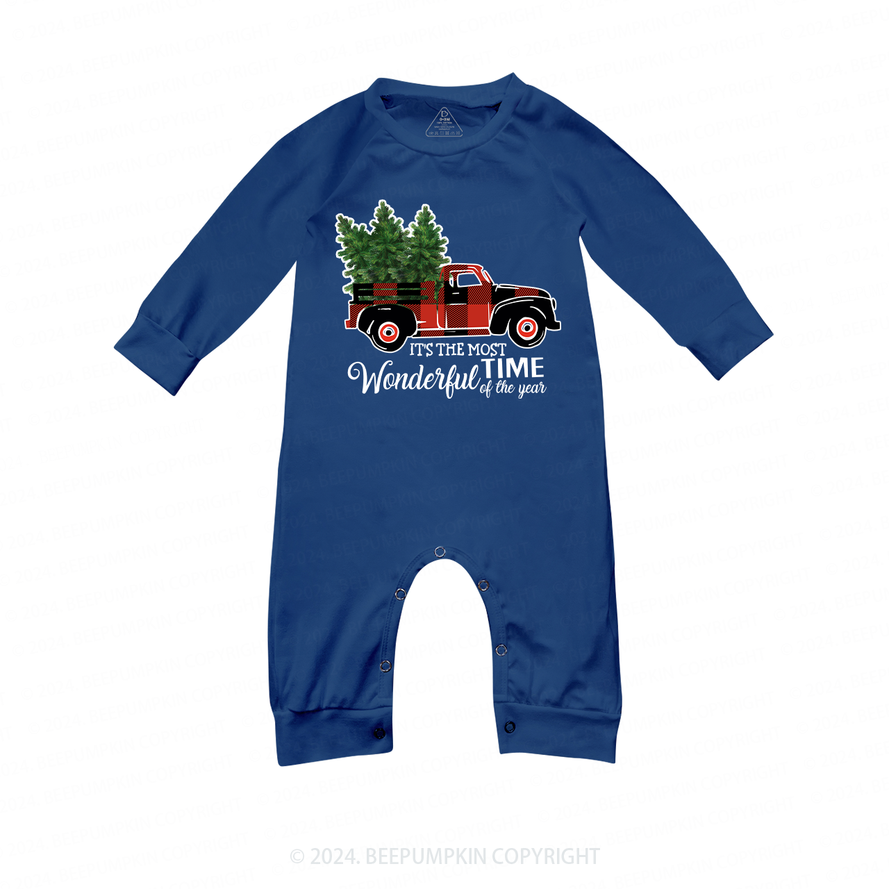 Most Wonderful Time Of The Year Christmas Family Matching Blue Pajamas Beepumpkin