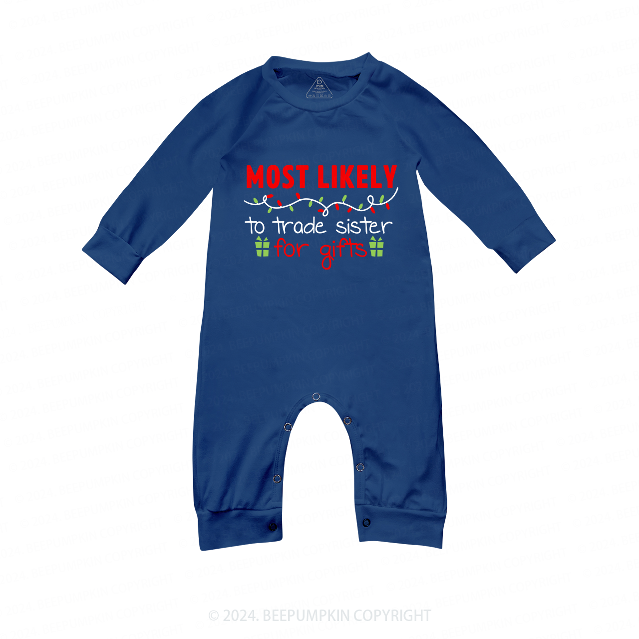 Personalized Most Likely Rattan Christmas Family Matching Blue Pajamas Beepumpkin