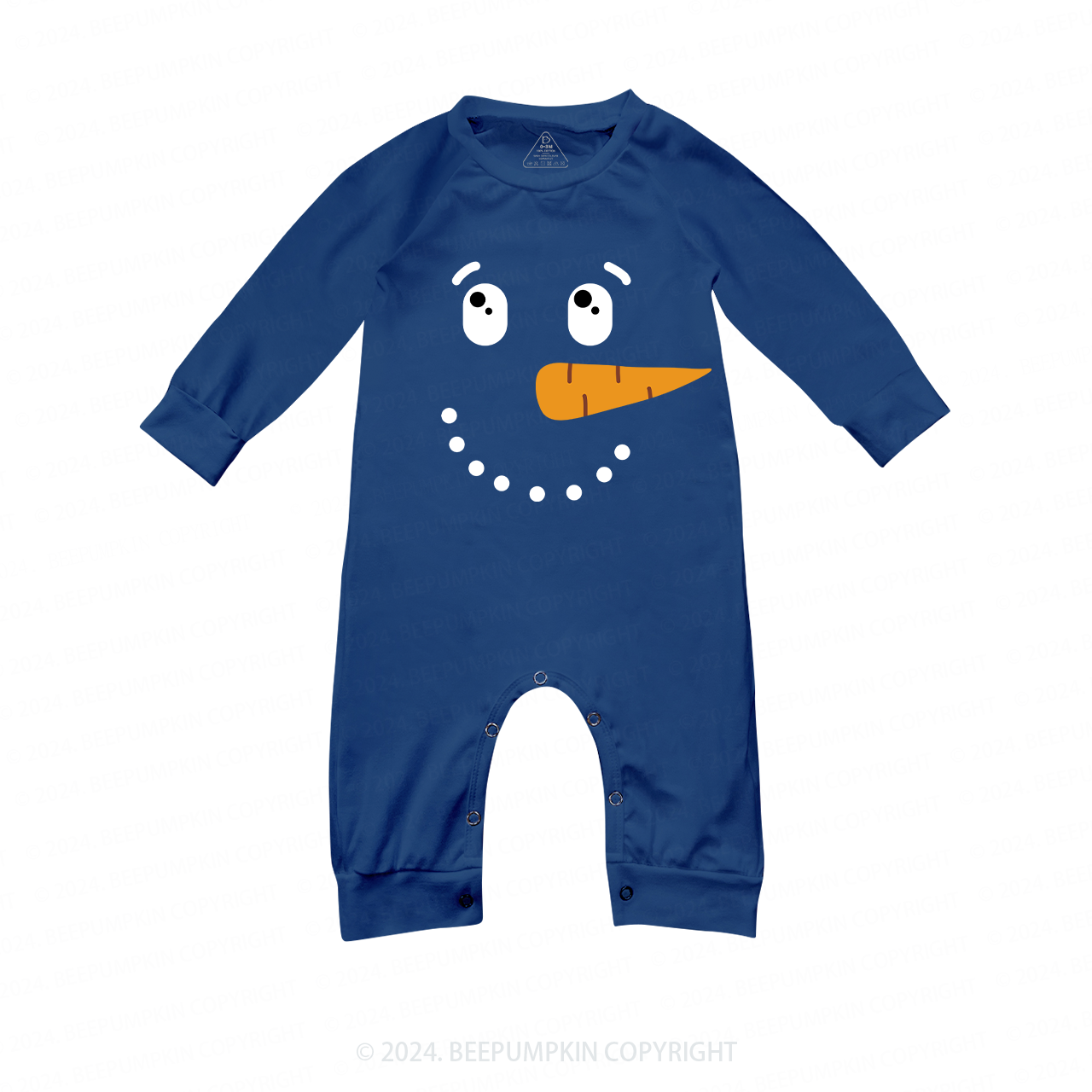 Duckbill Emoticon Family Matching Blue Pajamas Beepumpkin