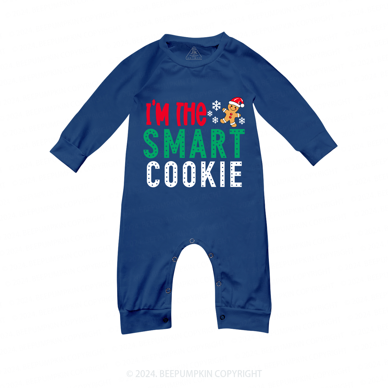 Funny Gingerbread Christmas Family Matching Blue Pajamas Beepumpkin