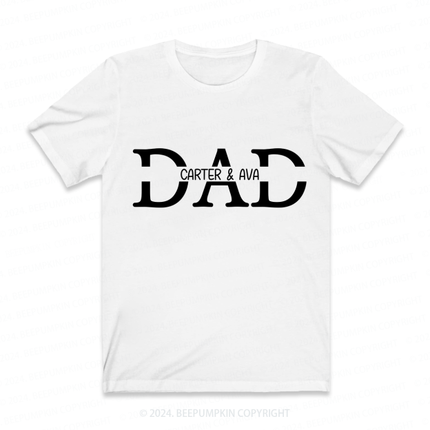 Personalized Dad and me Shirts With Kids Name