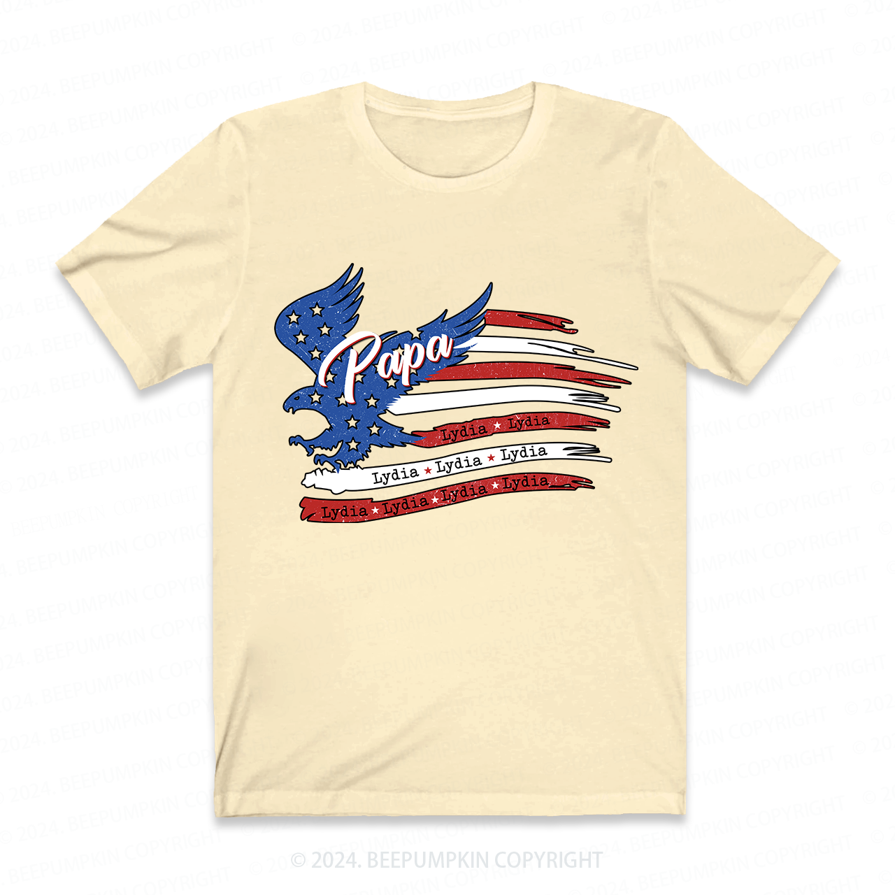 Eagle&Flag Grandpa Shirt Personalized With Name
