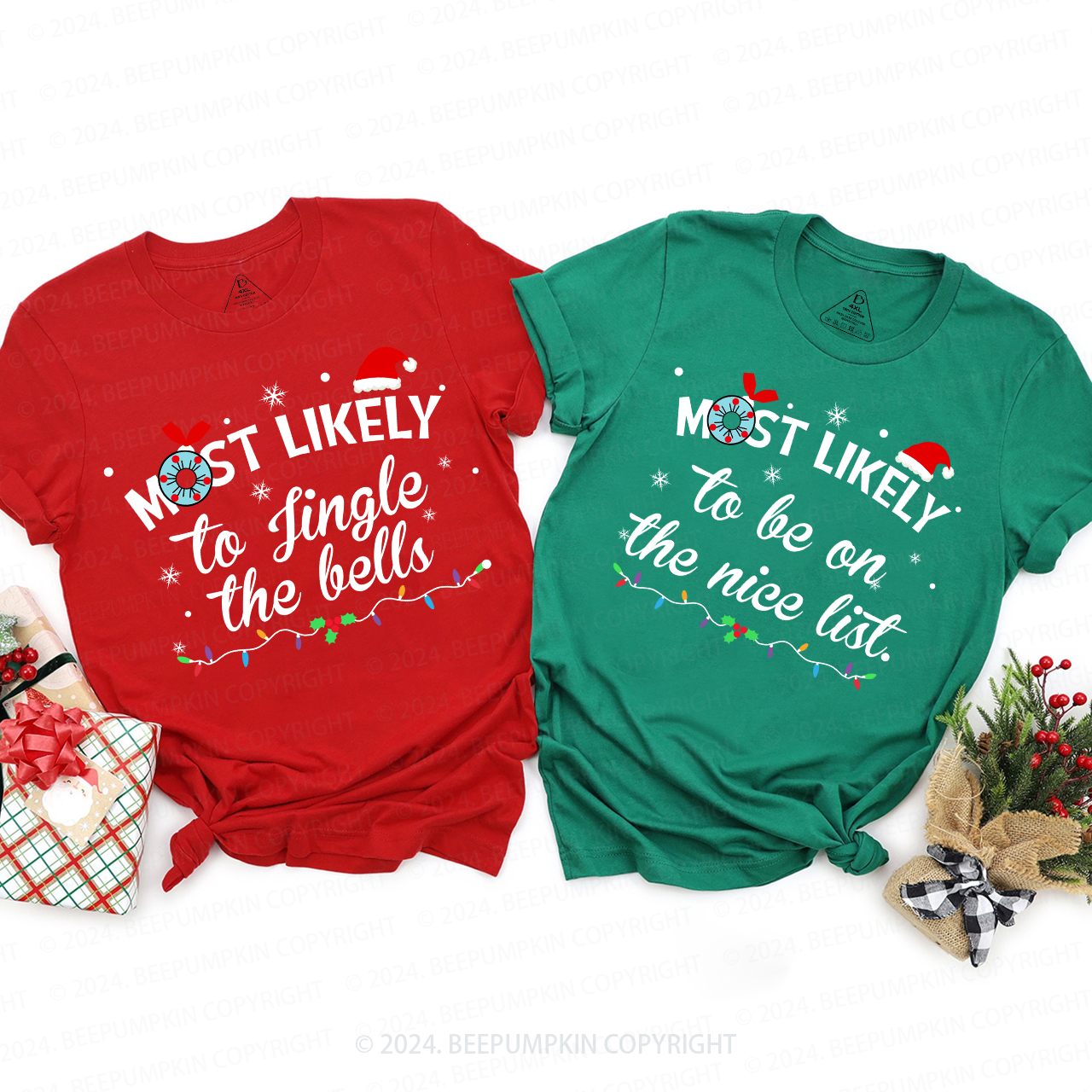 Cute Custom Most Likely To Christmas Family Shirt