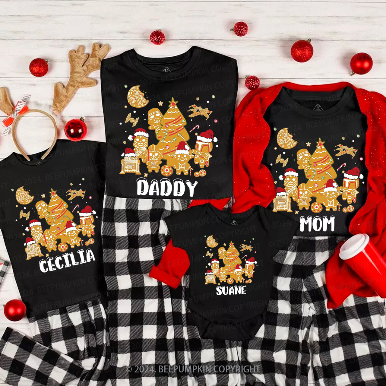Cute Cookie Soldier Family Matching T-Shirts Beepumpkin