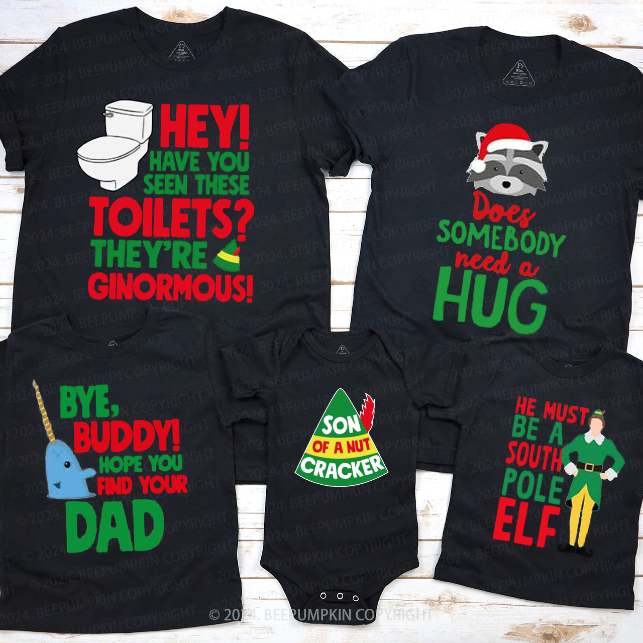 Elf Movie Quote Family Matching T-Shirts Beepumpkin