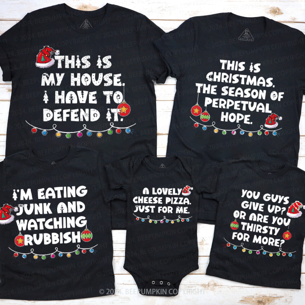 Christmas Movie Quotes Family Matching T-Shirts Beepumpkin