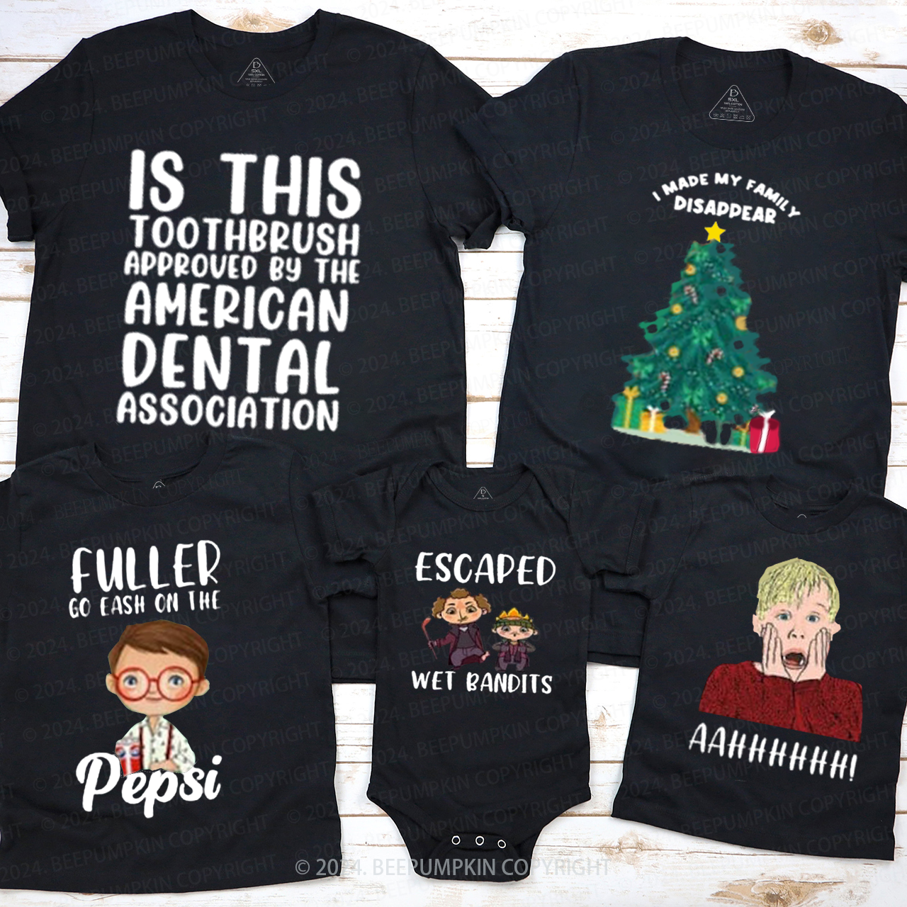 A Holiday Classic Movie Quotes Christmas Family Matching T-Shirts Beepumpkin
