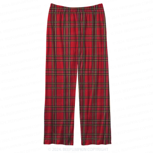 Image of Christmas Black And Red Plaid Pajama Pants