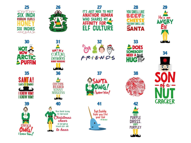 Elf Movie Quote Family Matching Blue Pajamas Beepumpkin