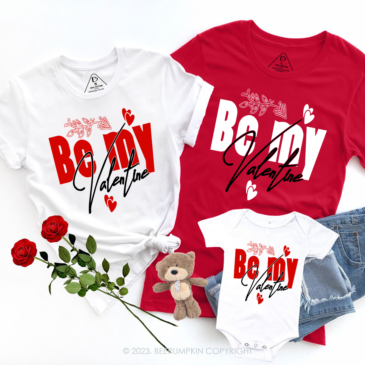 Be My Valentine Love Family Matching Shirts