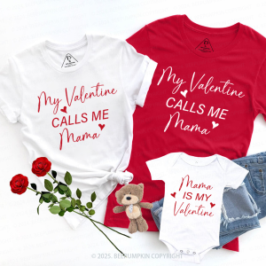 Image of Call Mommy and Me Family Matching Valentine's Shirts