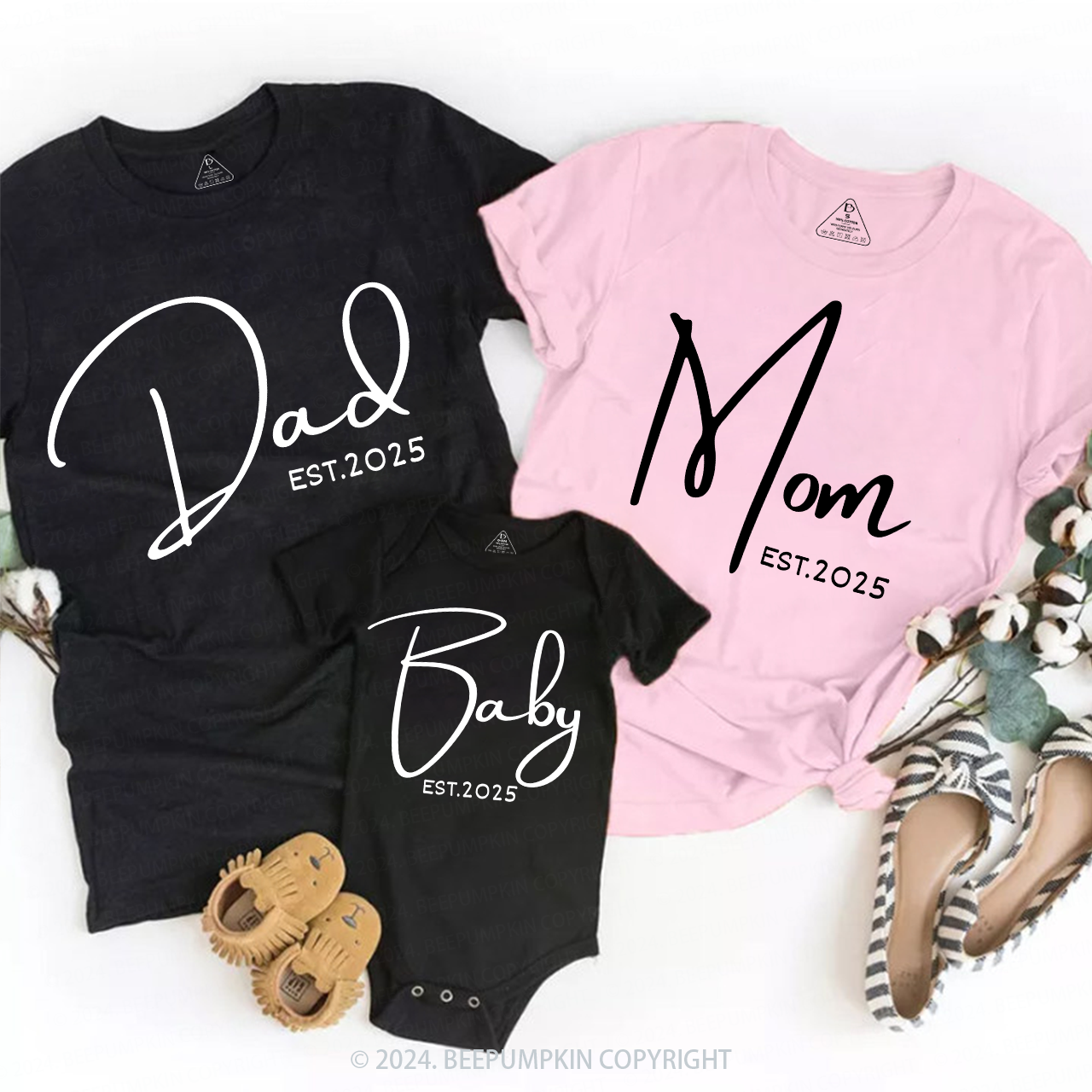New Baby Establish Funny Family Matching Shirts 