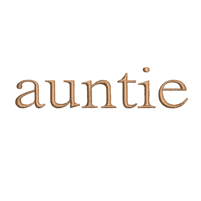 Personalized Embroidered Auntie Washed Tees