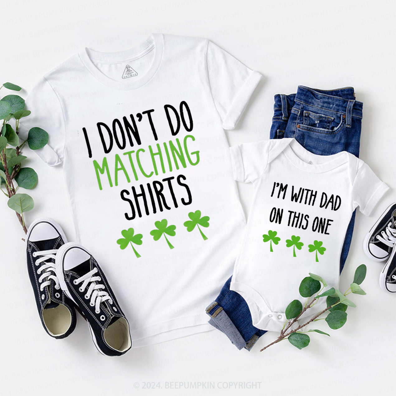 One Lucky Group Family Matching T-Shirts Beepumpkin