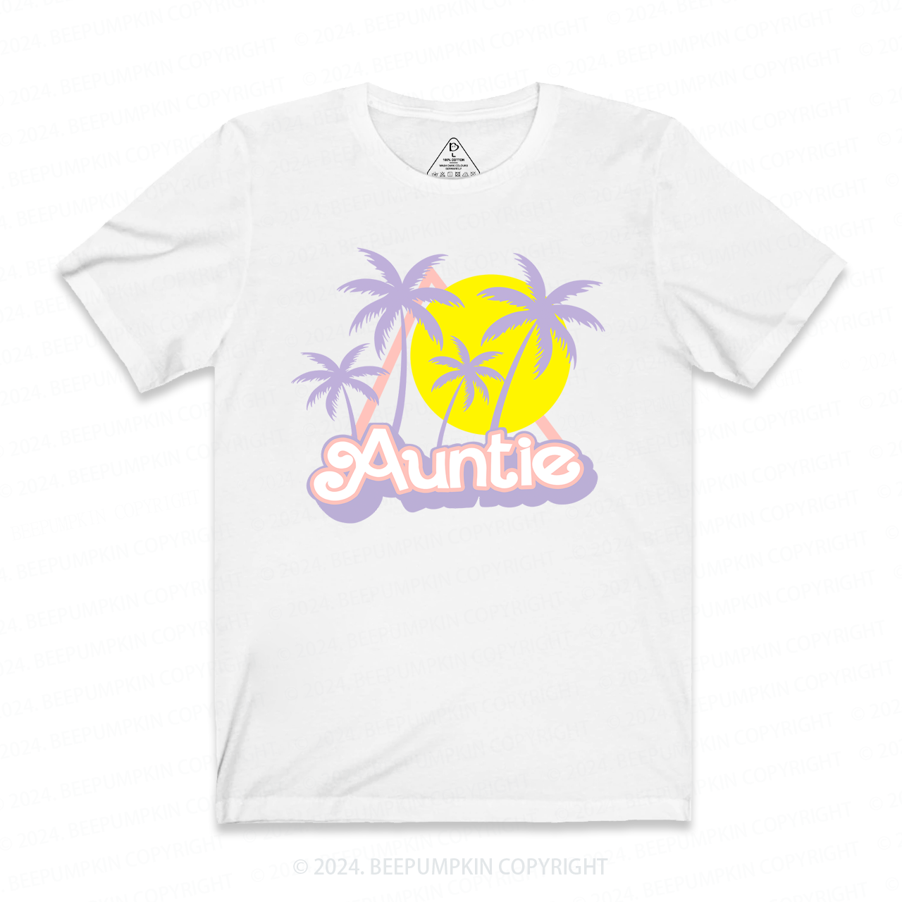 Coconut Tree Sunset Aunt T-Shirts 
