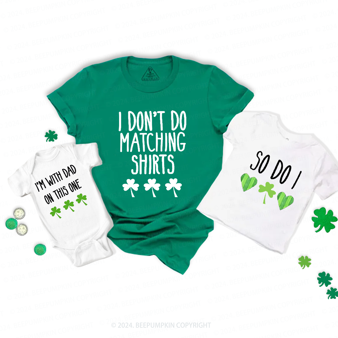 One Lucky Group Family Matching T-Shirts Beepumpkin