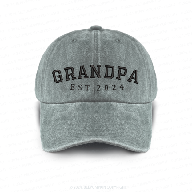 Personalized Date Embroidered Vintage Aldult Baseball Hat
