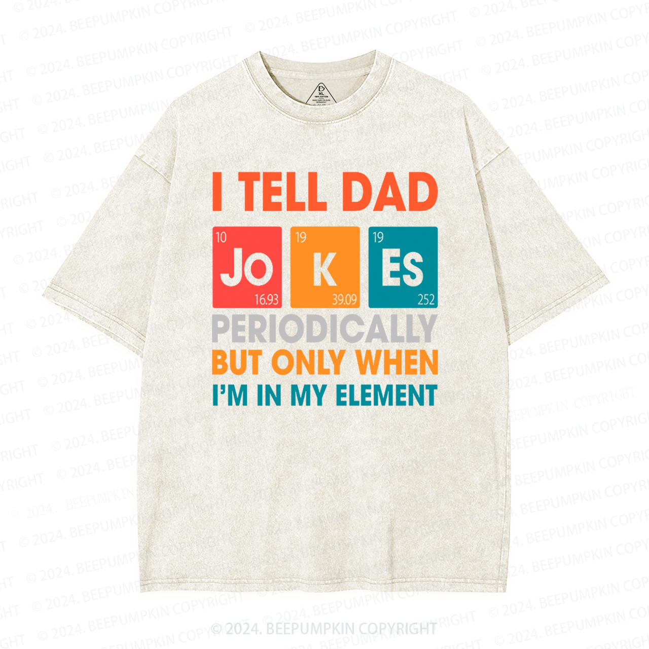 I Tell Dad Jokes Washed T-Shirts 