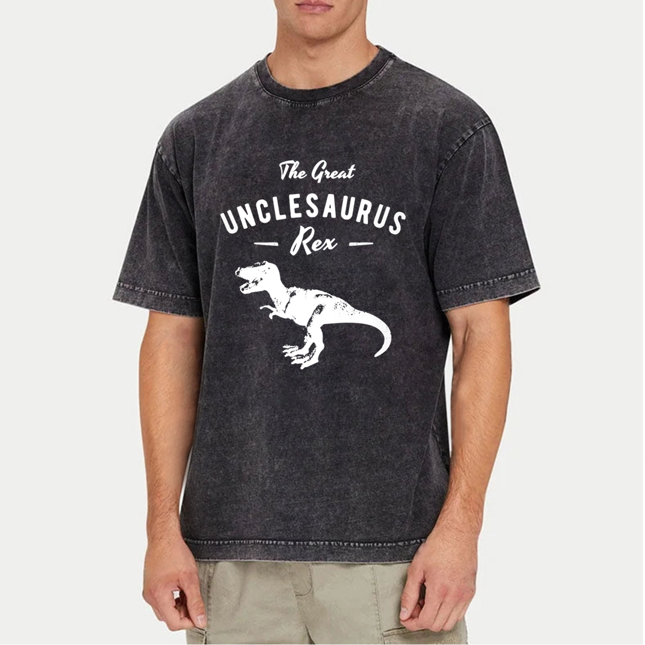 Unclesaurus Tyrannosaurus Rex Uncle Washed T-Shirts 