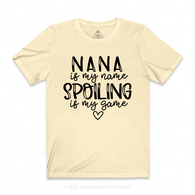 Personalized Name Spoiling Is My Game Grandma T-Shirts 