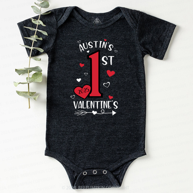 Personalized First Valentine Bodysuit For Baby