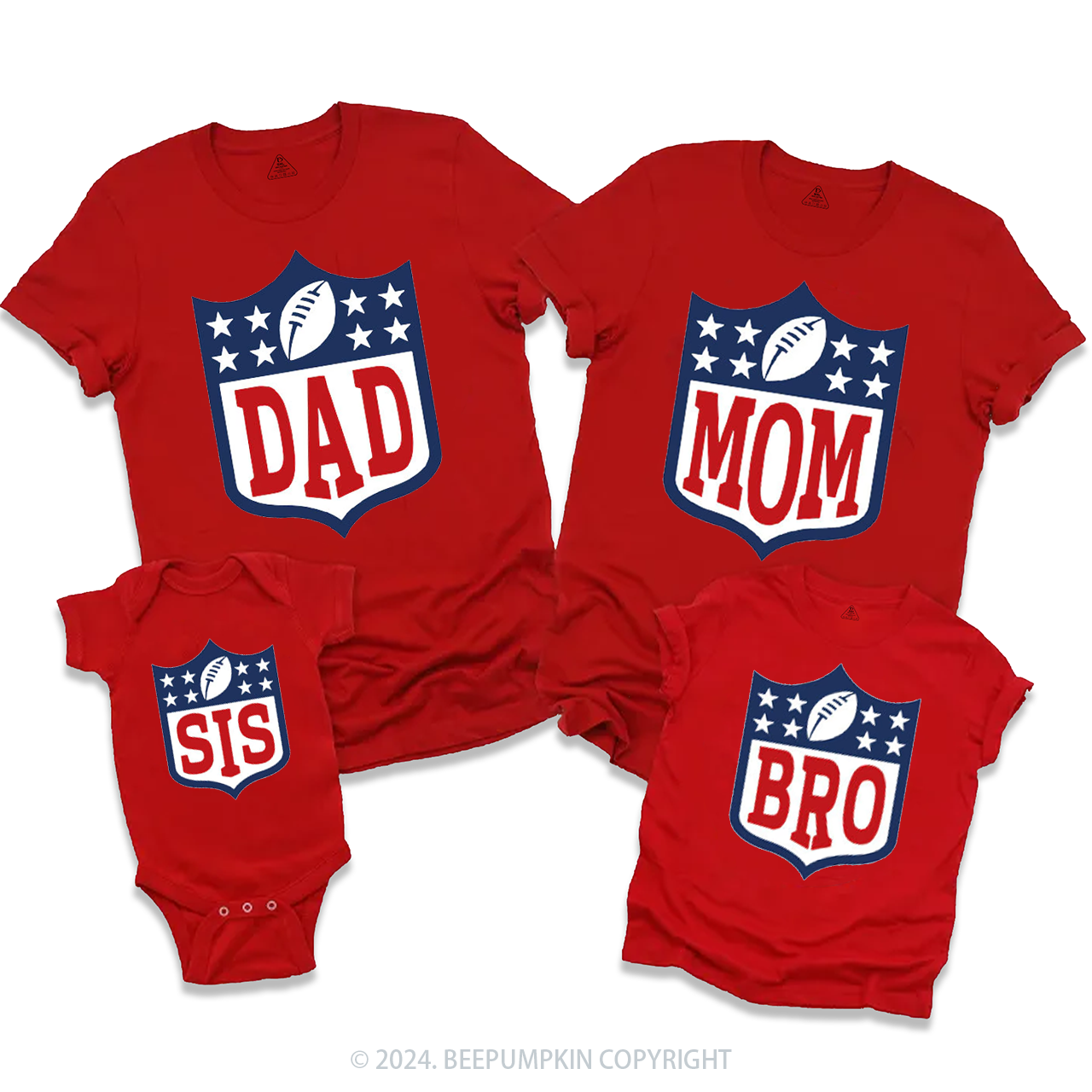 First Birthday Football Family Matching Tees Beepumpkin