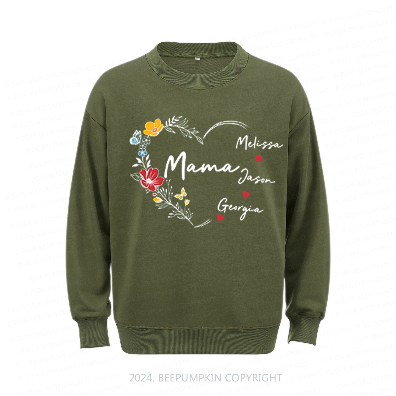 Personalized Nana With Grandkids Name Sweatshirt