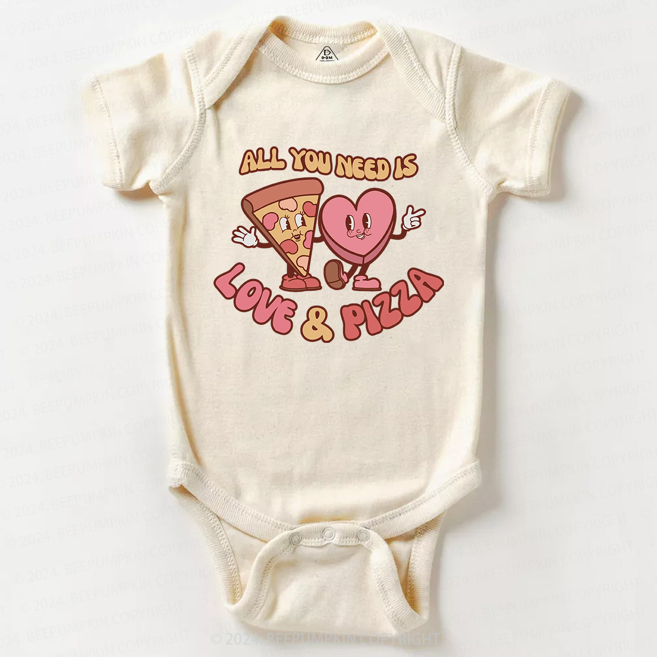 All You Need is Love and Pizza Bodysuit For Baby