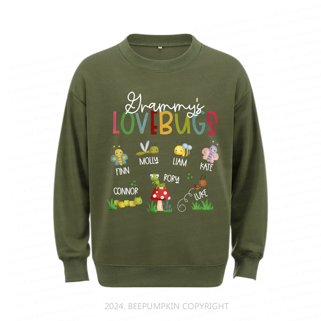 Personalized Grammy's Lovebugs Name Sweatshirt