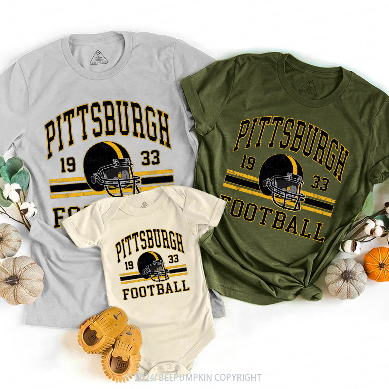 Vintage Football 23 Family Matching Tees Beepumpkin
