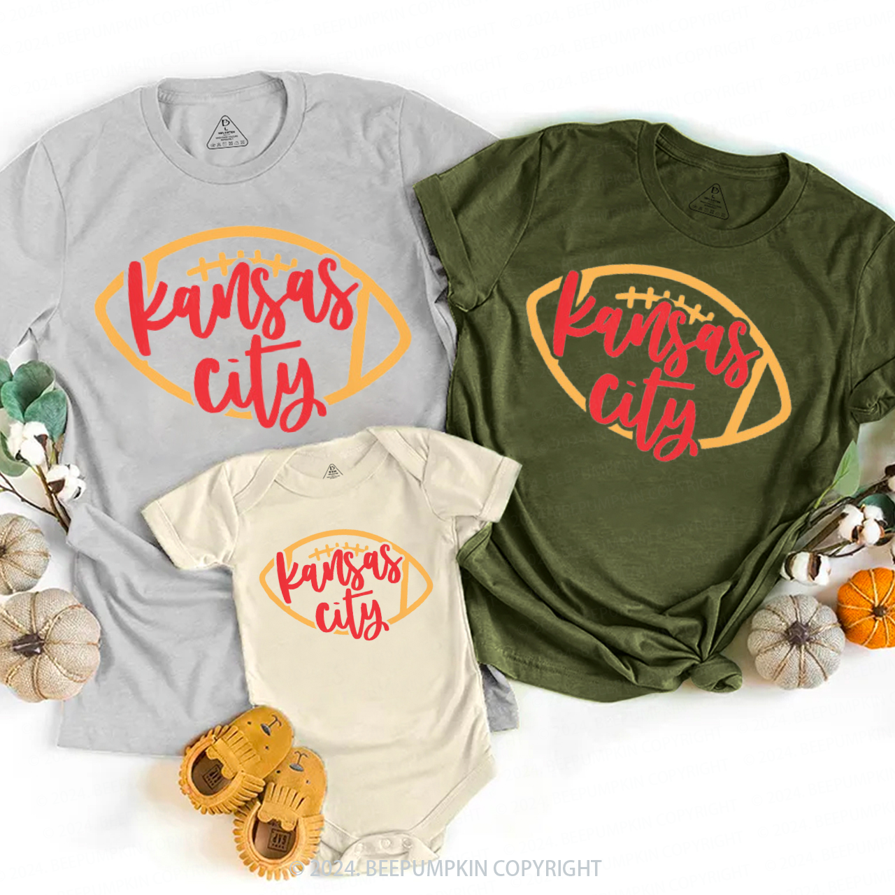 Football Team KC Family Matching Tees Beepumpkin