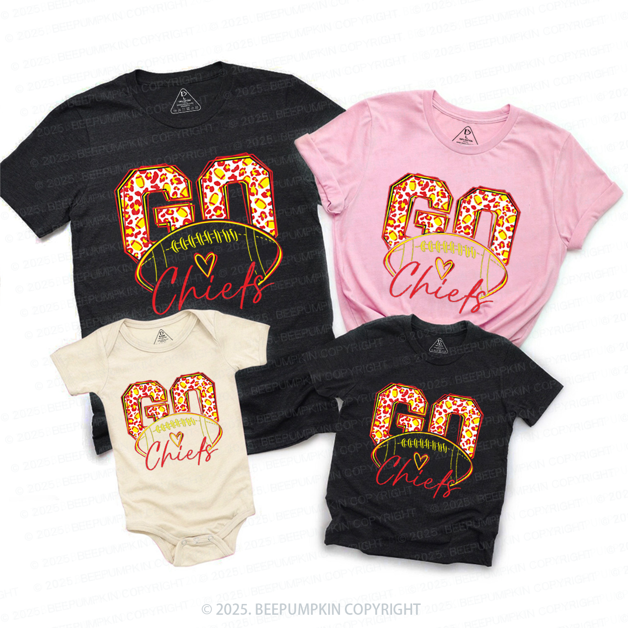 Football KC Fan Family Matching Tees Beepumpkin